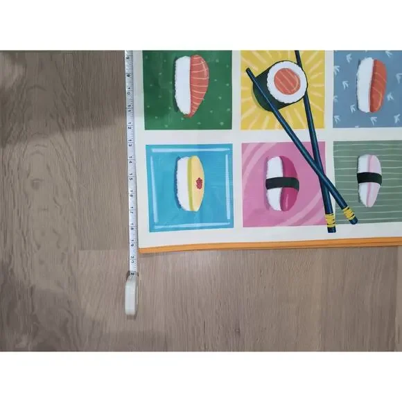 Sushi Nigri Orange Collage Shopping Bag Reusable Large Tote Gift TJMaxx New - Picture 3 of 12